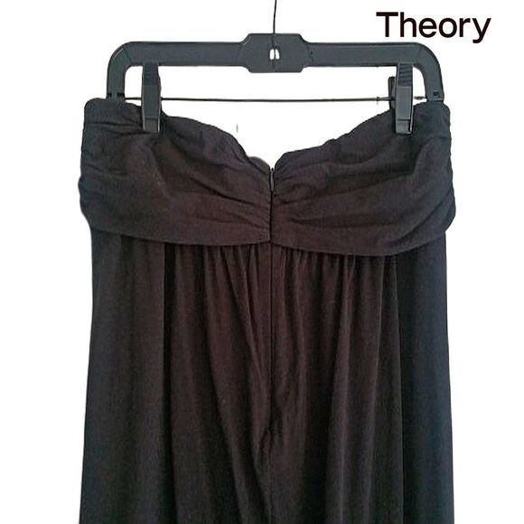 Theory NEW Minimalist RHINA Faux Wrap Drape Ruche Waist Knee Skirt M - Picture 9 of 11